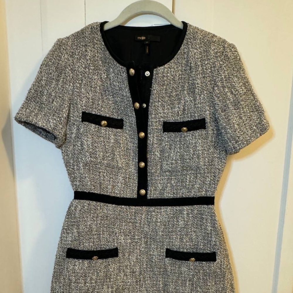 Maje Tweed Dress – Timeless Elegance with a Modern Edge